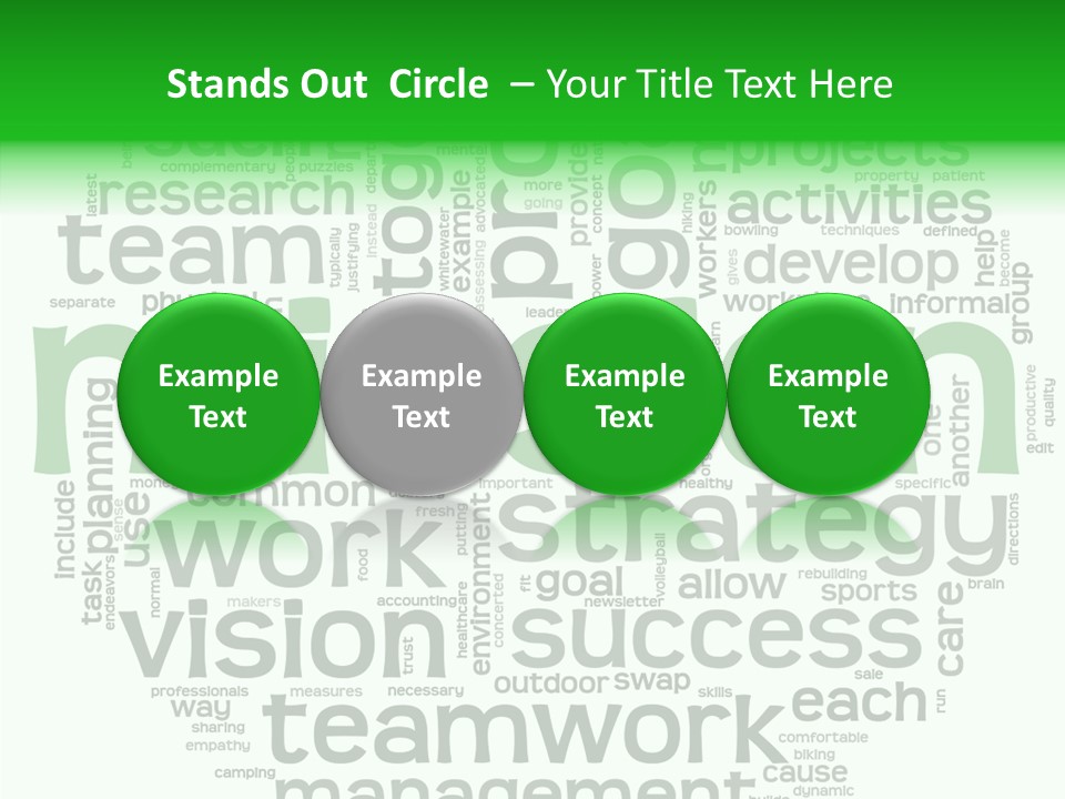 Text Motivation Tagcloud PowerPoint Template