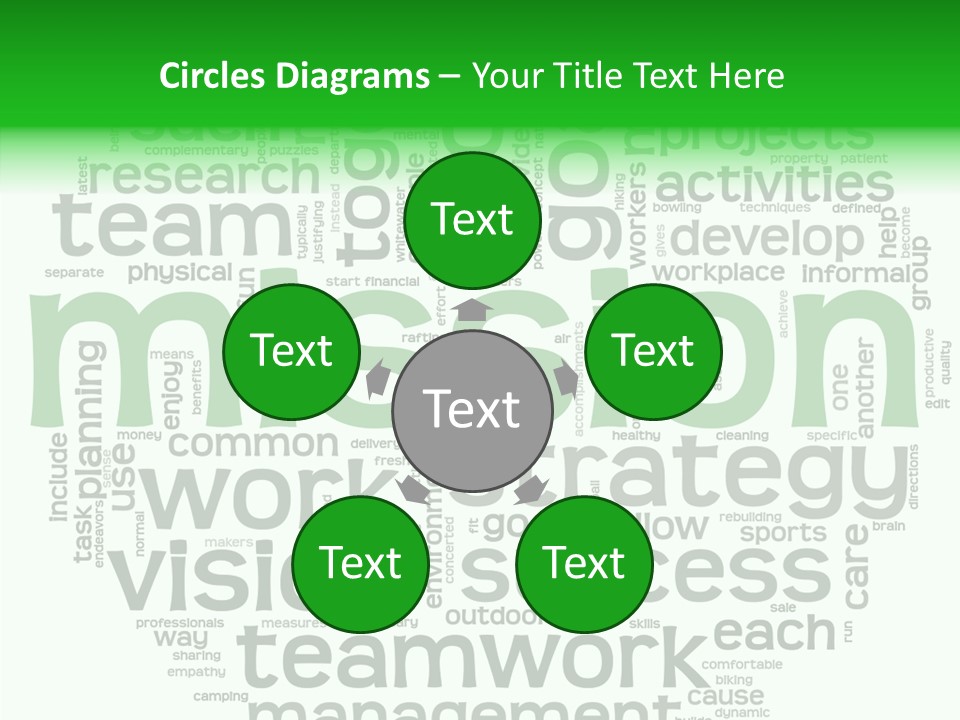 Text Motivation Tagcloud PowerPoint Template