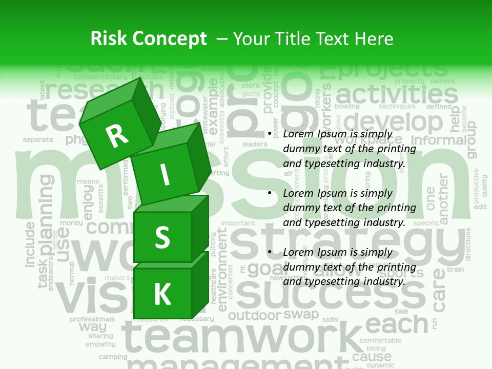 Text Motivation Tagcloud PowerPoint Template