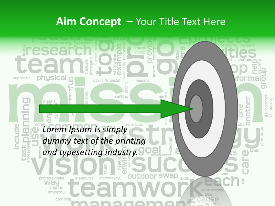 Text Motivation Tagcloud PowerPoint Template