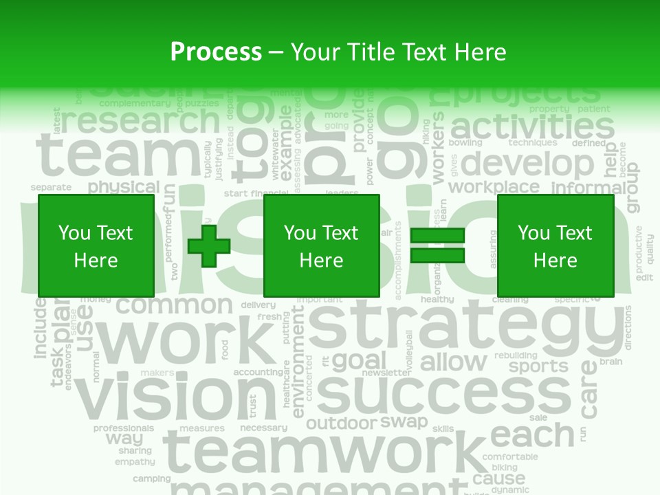 Text Motivation Tagcloud PowerPoint Template