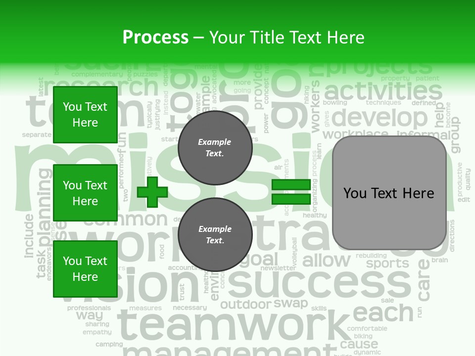 Text Motivation Tagcloud PowerPoint Template