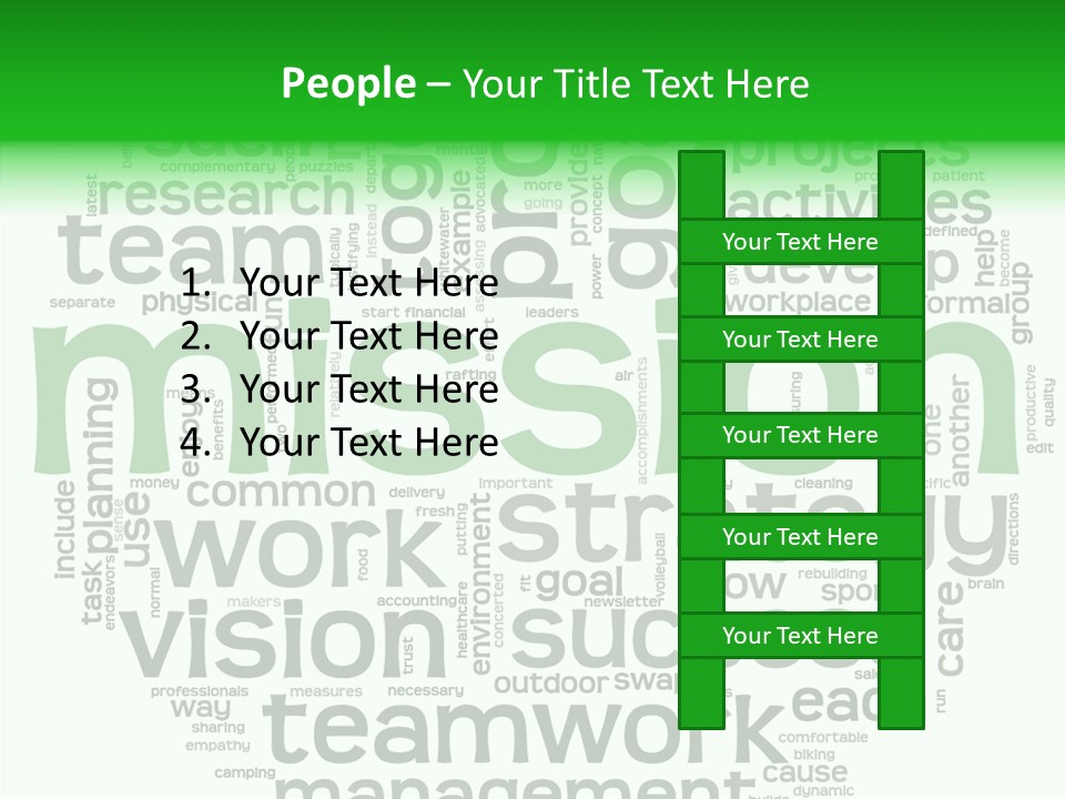 Text Motivation Tagcloud PowerPoint Template