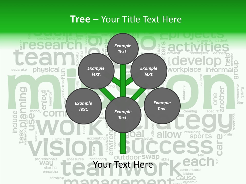 Text Motivation Tagcloud PowerPoint Template