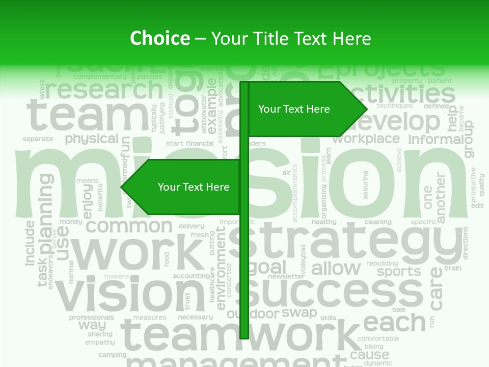 Text Motivation Tagcloud PowerPoint Template