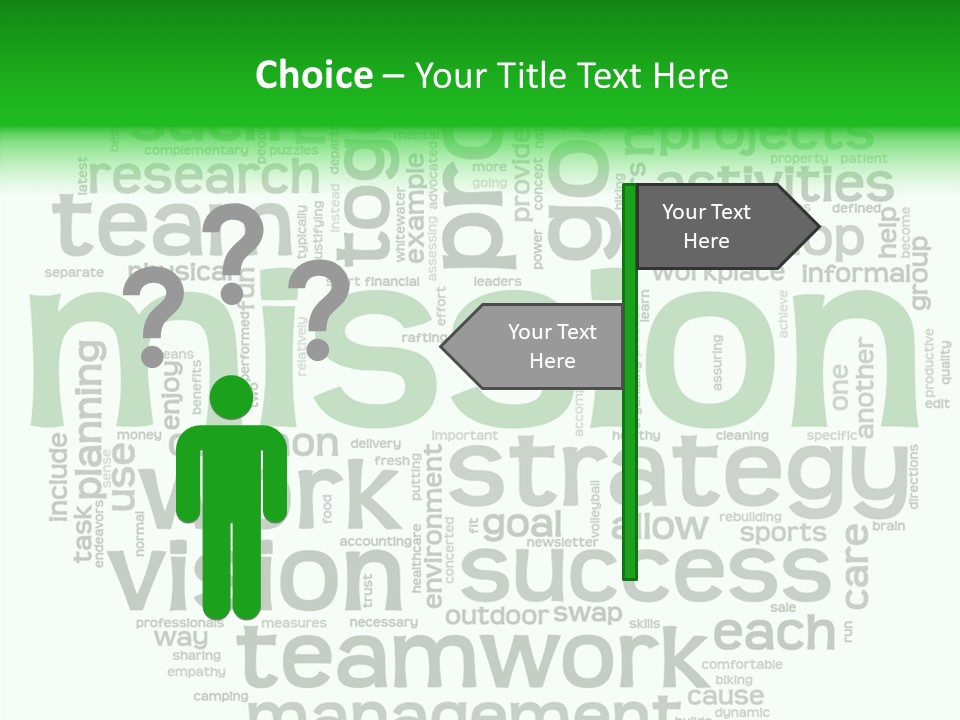 Text Motivation Tagcloud PowerPoint Template