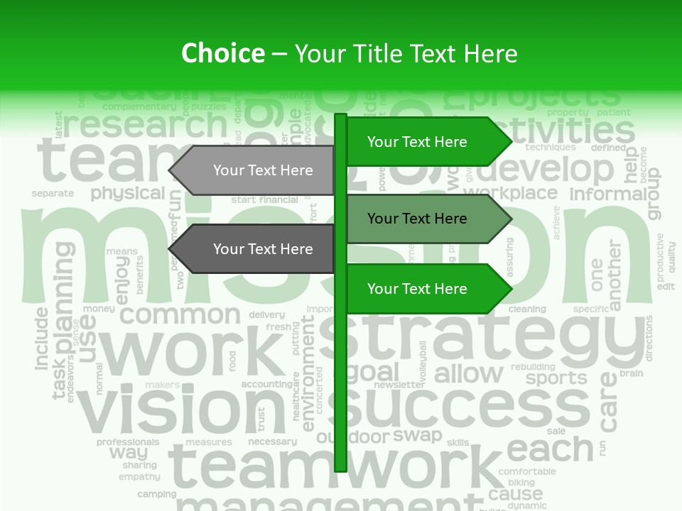 Text Motivation Tagcloud PowerPoint Template