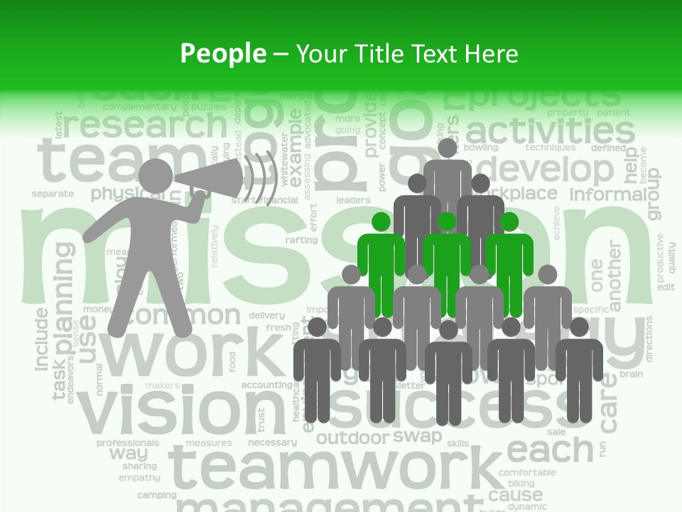 Text Motivation Tagcloud PowerPoint Template