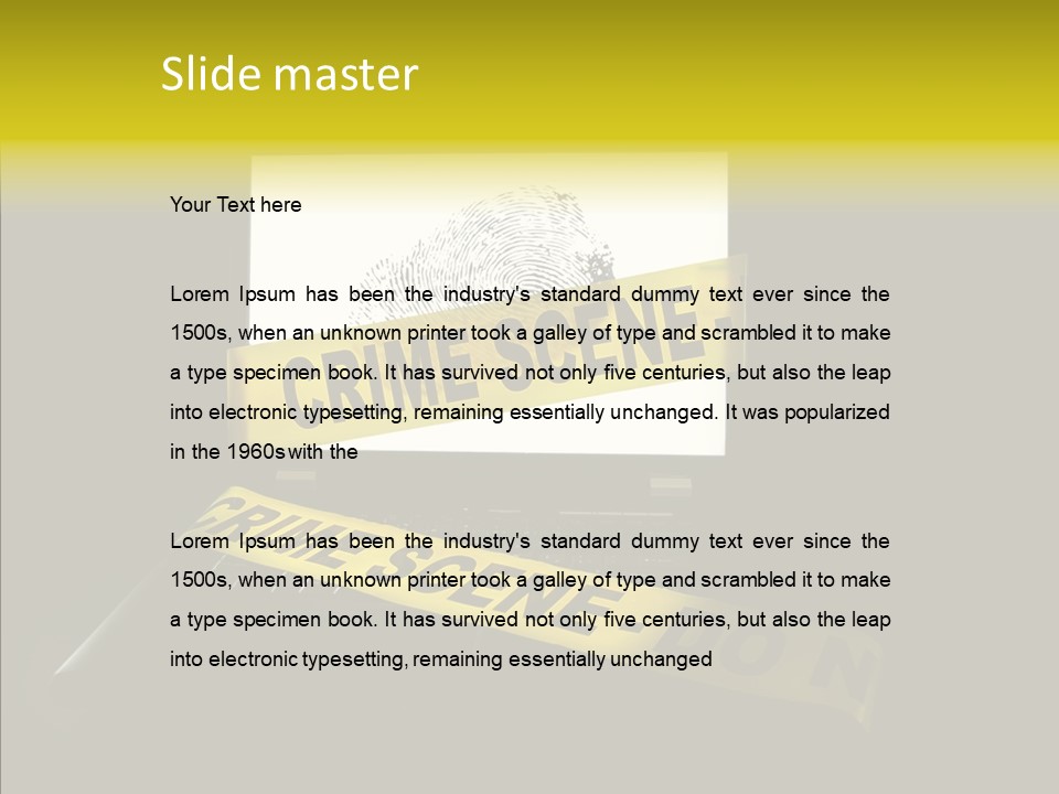 Password Information Fingerprint PowerPoint Template