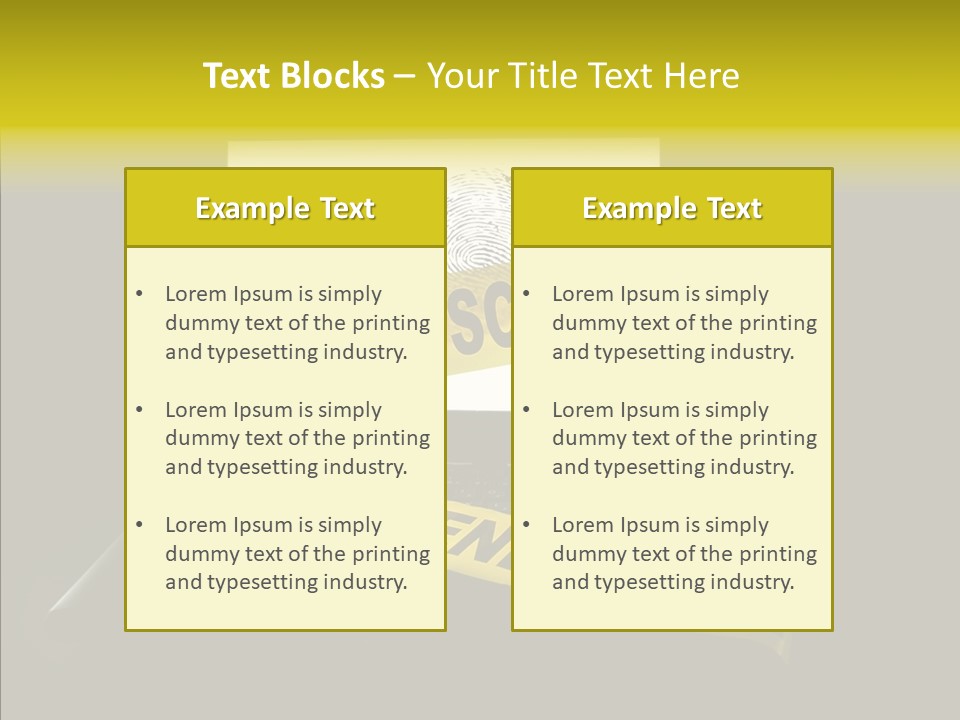 Password Information Fingerprint PowerPoint Template