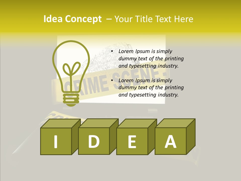 Password Information Fingerprint PowerPoint Template