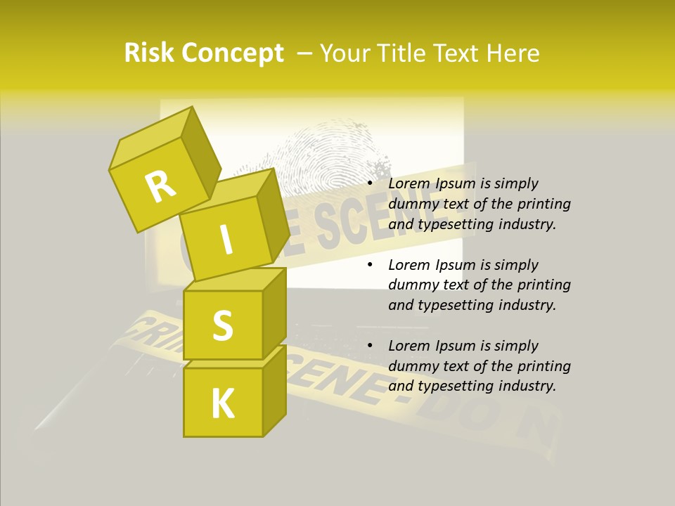 Password Information Fingerprint PowerPoint Template