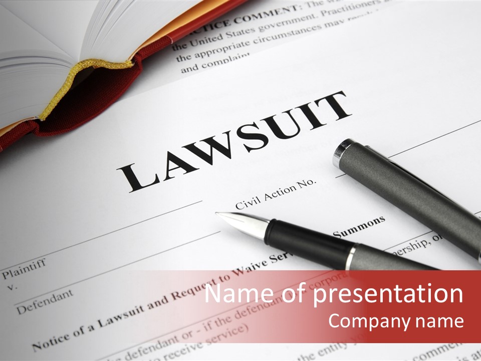 Procurator Closeup Patent PowerPoint Template