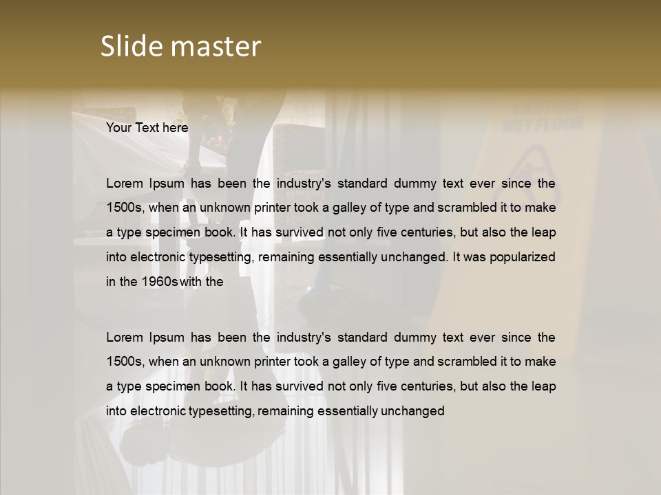 Worker Clean Sign PowerPoint Template