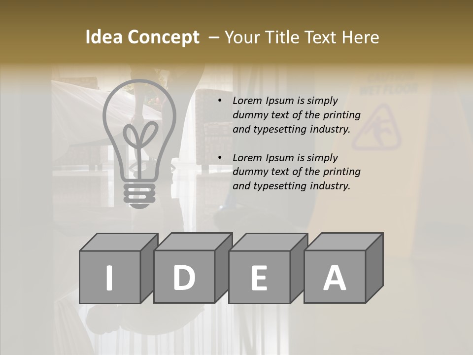 Worker Clean Sign PowerPoint Template