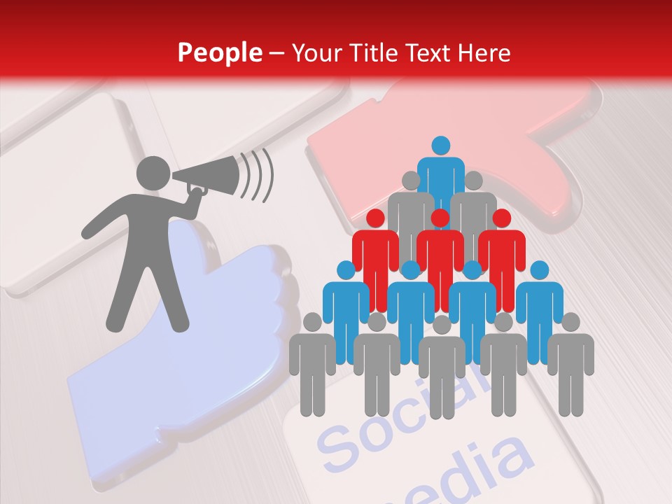 Friend Network Media PowerPoint Template