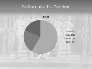 A Group Of Women Standing On Top Of A Stage PowerPoint Template