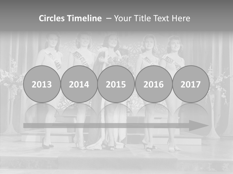 A Group Of Women Standing On Top Of A Stage PowerPoint Template