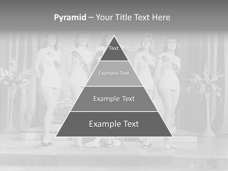 A Group Of Women Standing On Top Of A Stage PowerPoint Template