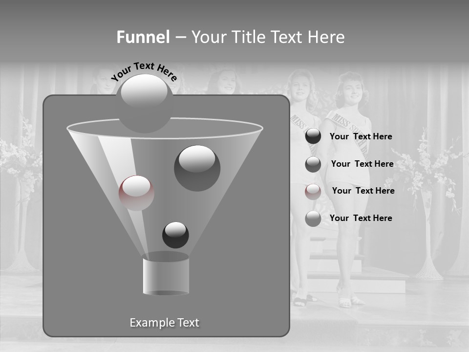 A Group Of Women Standing On Top Of A Stage PowerPoint Template