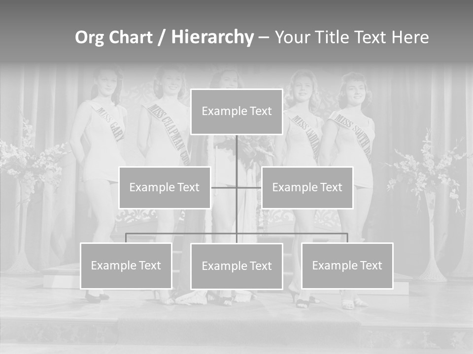 A Group Of Women Standing On Top Of A Stage PowerPoint Template