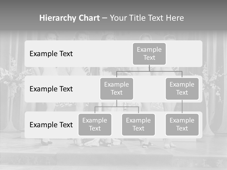 A Group Of Women Standing On Top Of A Stage PowerPoint Template