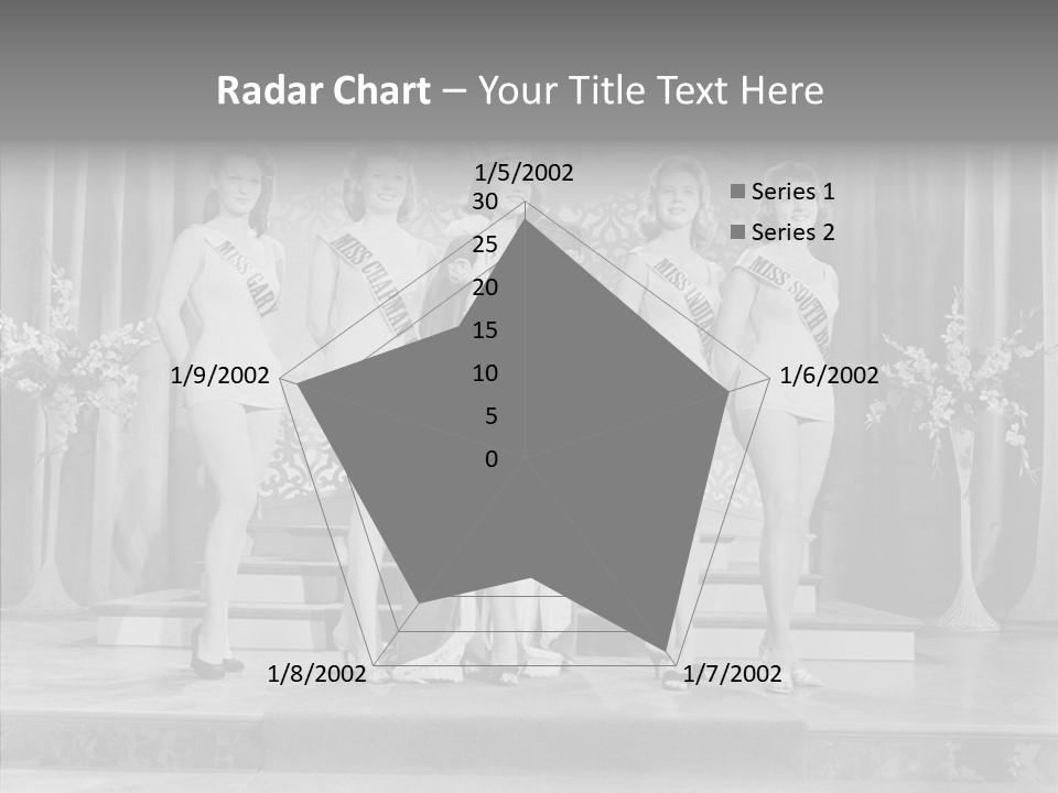 A Group Of Women Standing On Top Of A Stage PowerPoint Template