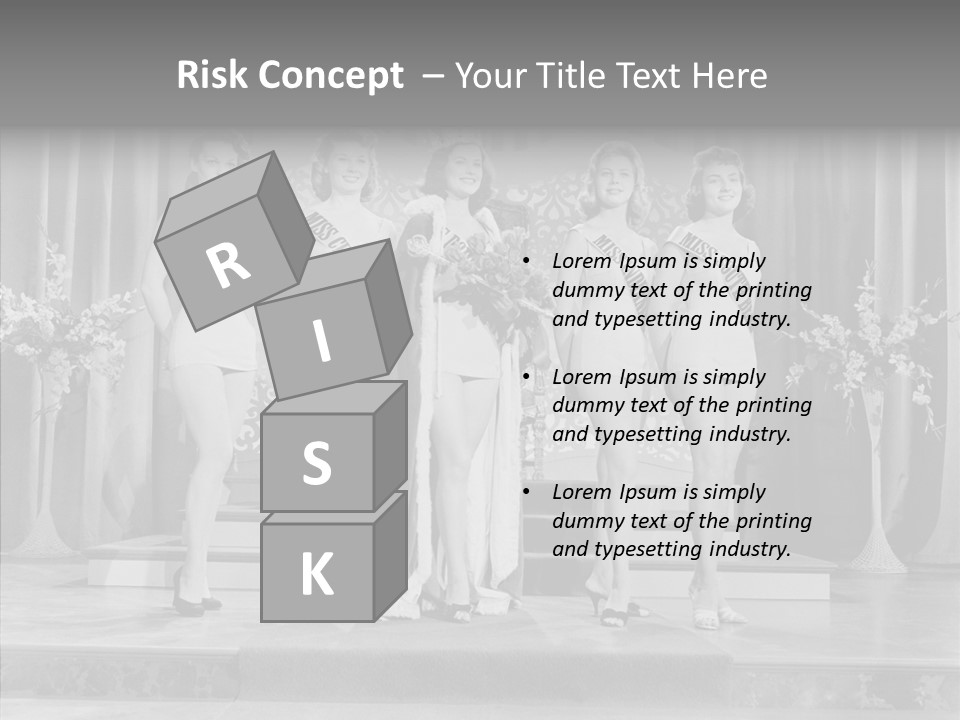 A Group Of Women Standing On Top Of A Stage PowerPoint Template