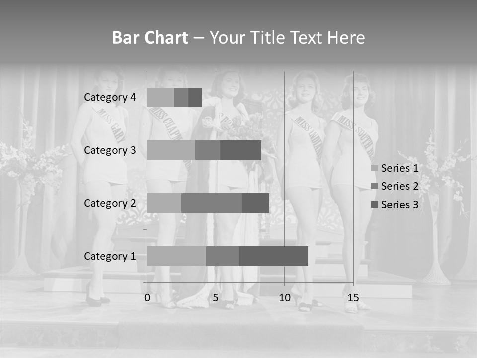 A Group Of Women Standing On Top Of A Stage PowerPoint Template