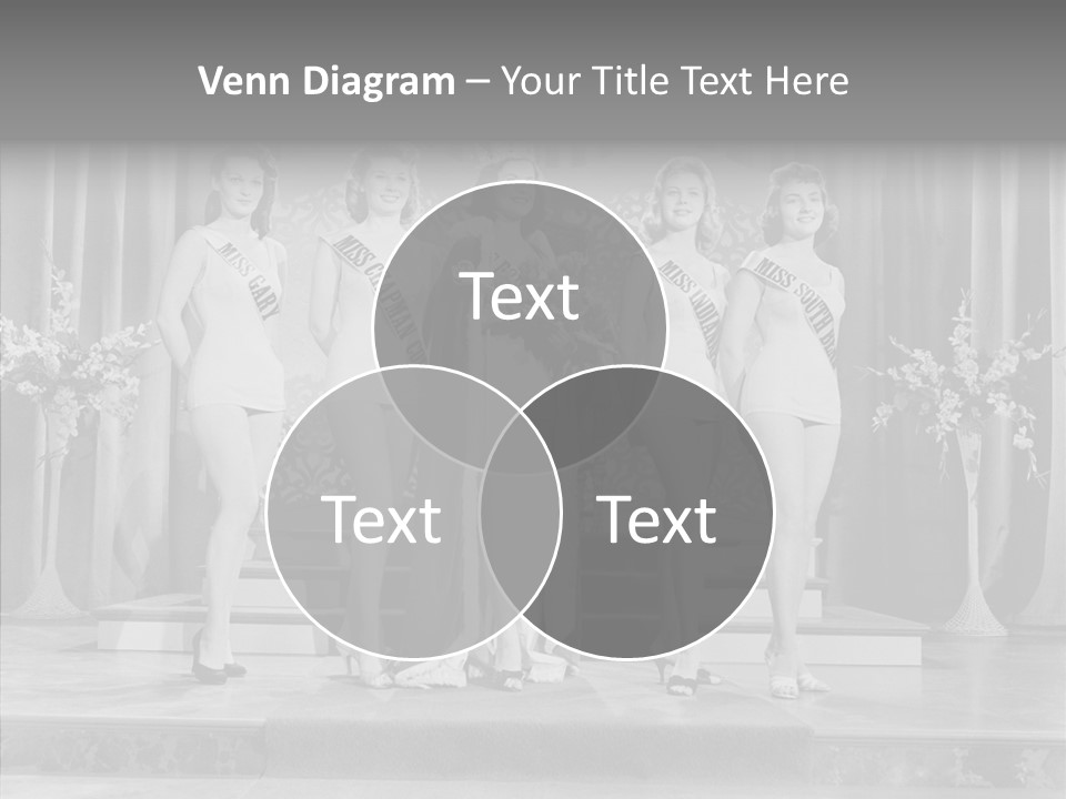 A Group Of Women Standing On Top Of A Stage PowerPoint Template