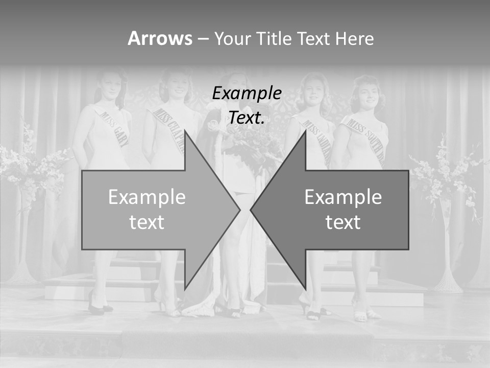 A Group Of Women Standing On Top Of A Stage PowerPoint Template