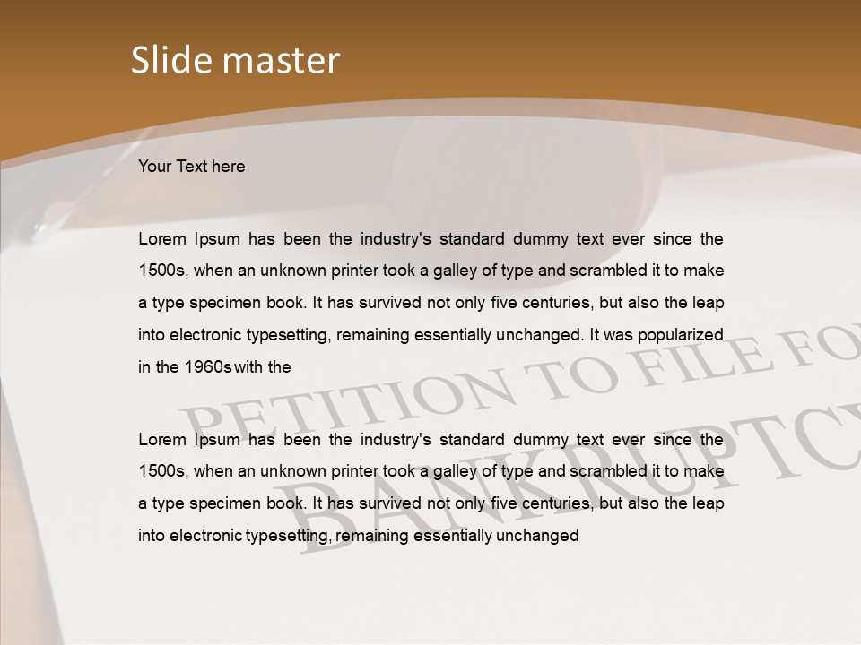 Law Insolvent Court PowerPoint Template