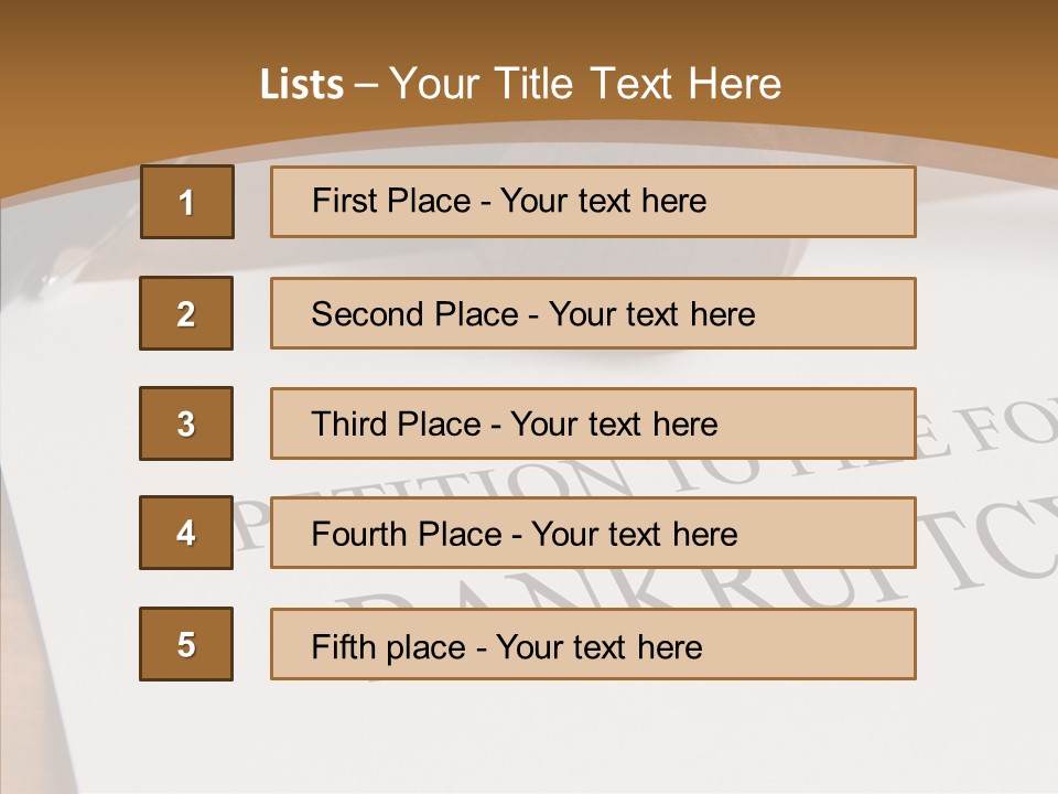 Law Insolvent Court PowerPoint Template