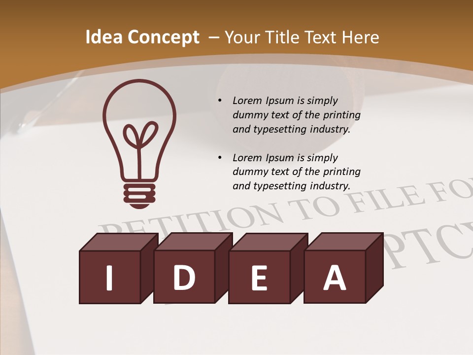Law Insolvent Court PowerPoint Template