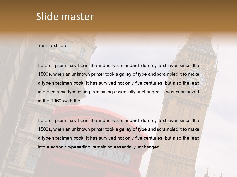 Britain Parliament Tourist PowerPoint Template