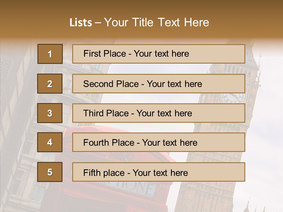 Britain Parliament Tourist PowerPoint Template