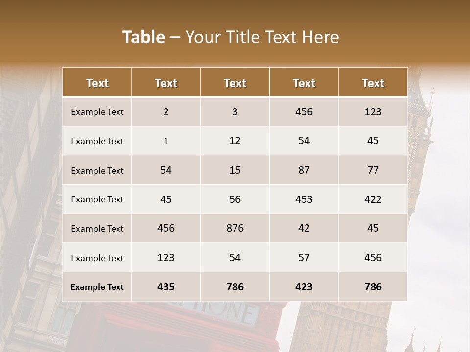 Britain Parliament Tourist PowerPoint Template