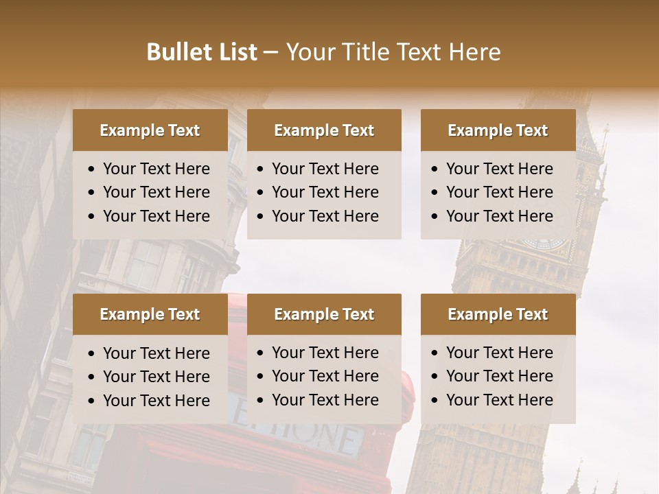 Britain Parliament Tourist PowerPoint Template