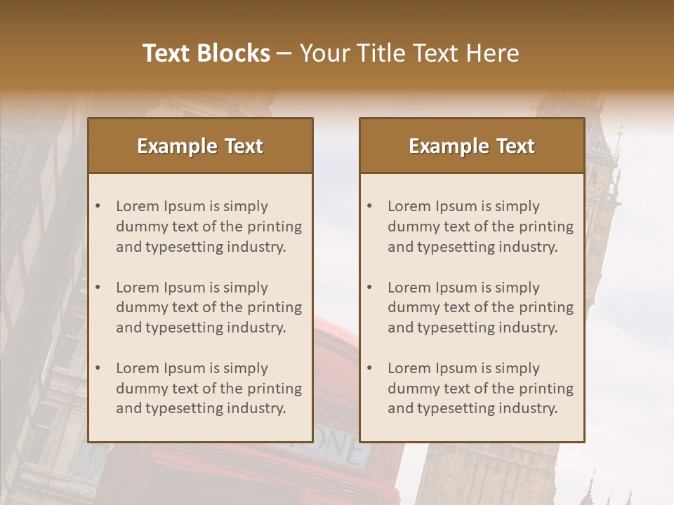 Britain Parliament Tourist PowerPoint Template