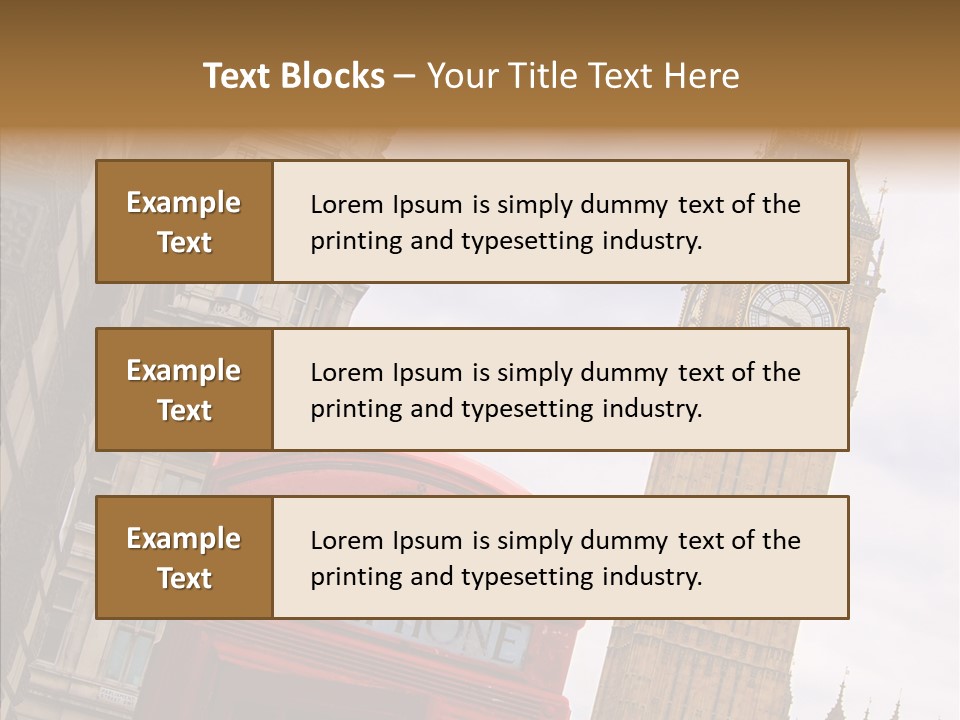 Britain Parliament Tourist PowerPoint Template