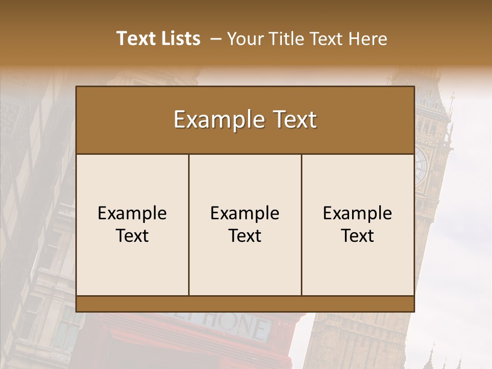 Britain Parliament Tourist PowerPoint Template