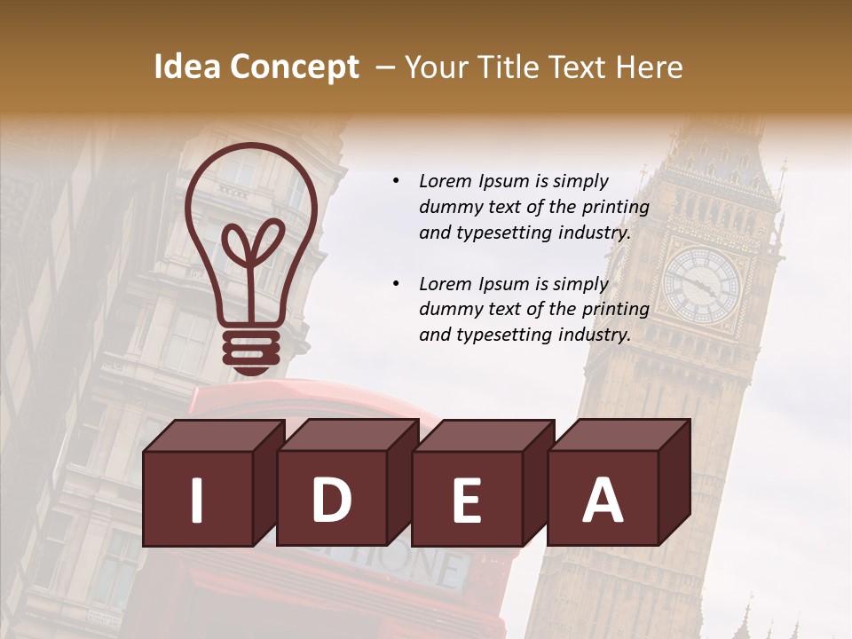 Britain Parliament Tourist PowerPoint Template