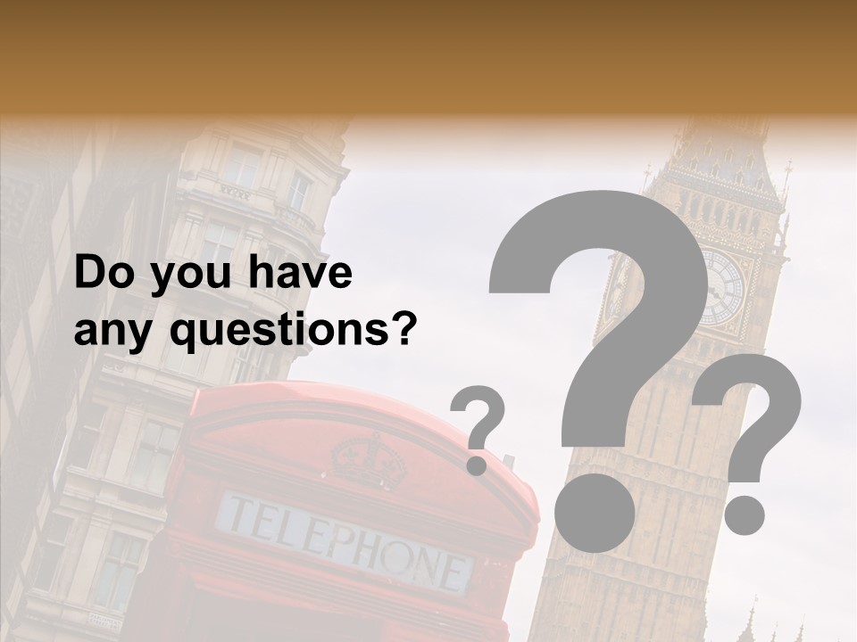 Britain Parliament Tourist PowerPoint Template