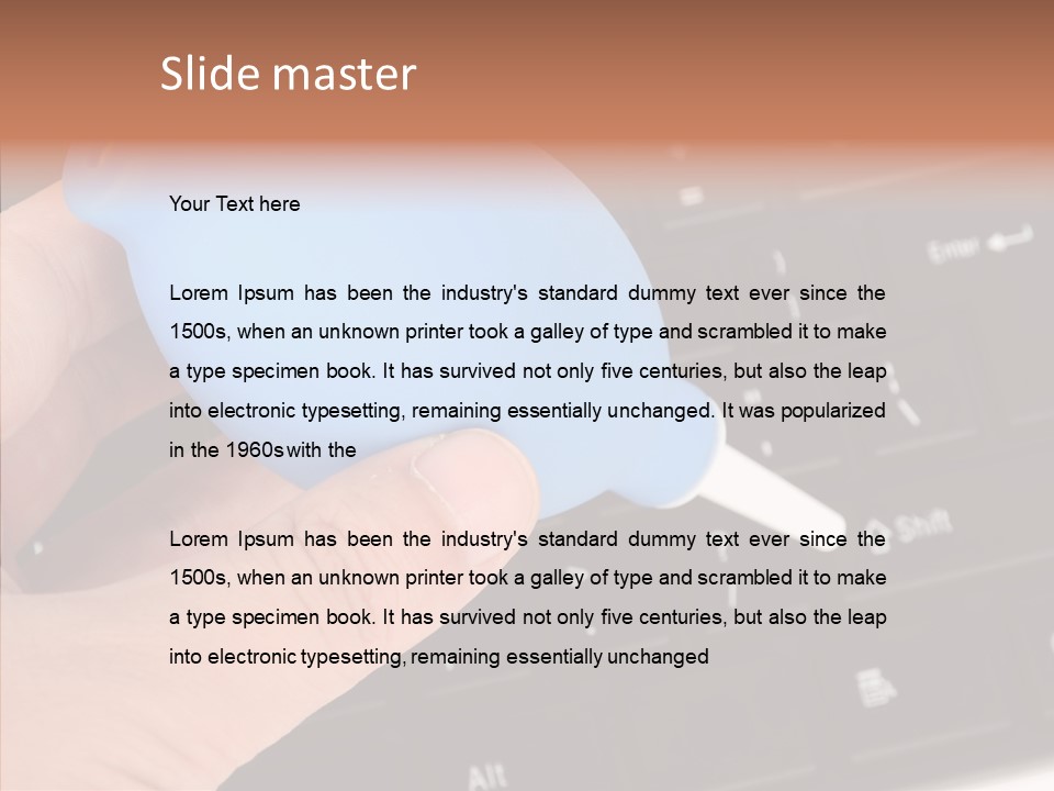 Job Computer Keypad PowerPoint Template