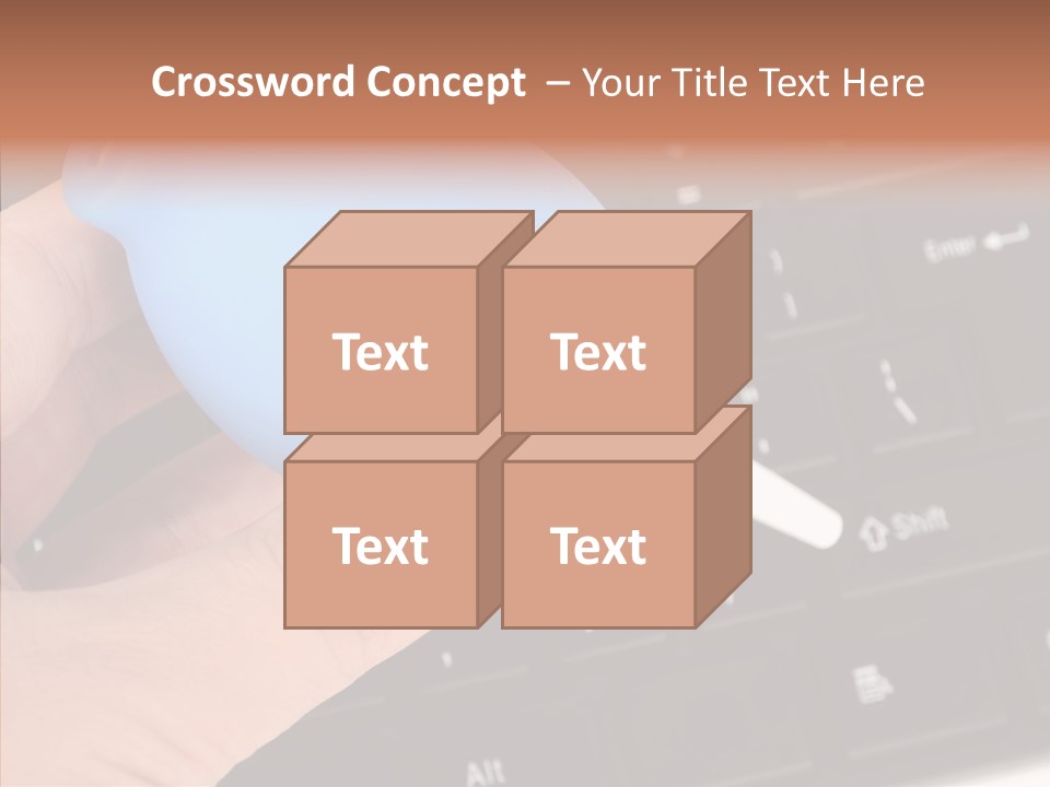 Job Computer Keypad PowerPoint Template