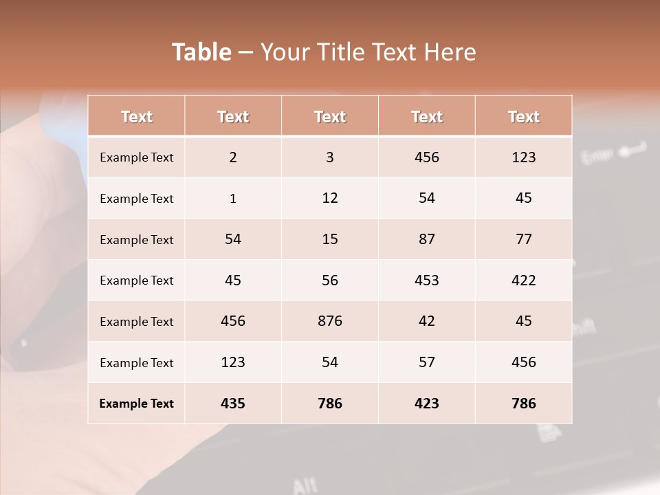 Job Computer Keypad PowerPoint Template