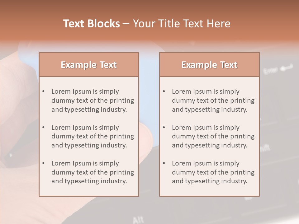 Job Computer Keypad PowerPoint Template