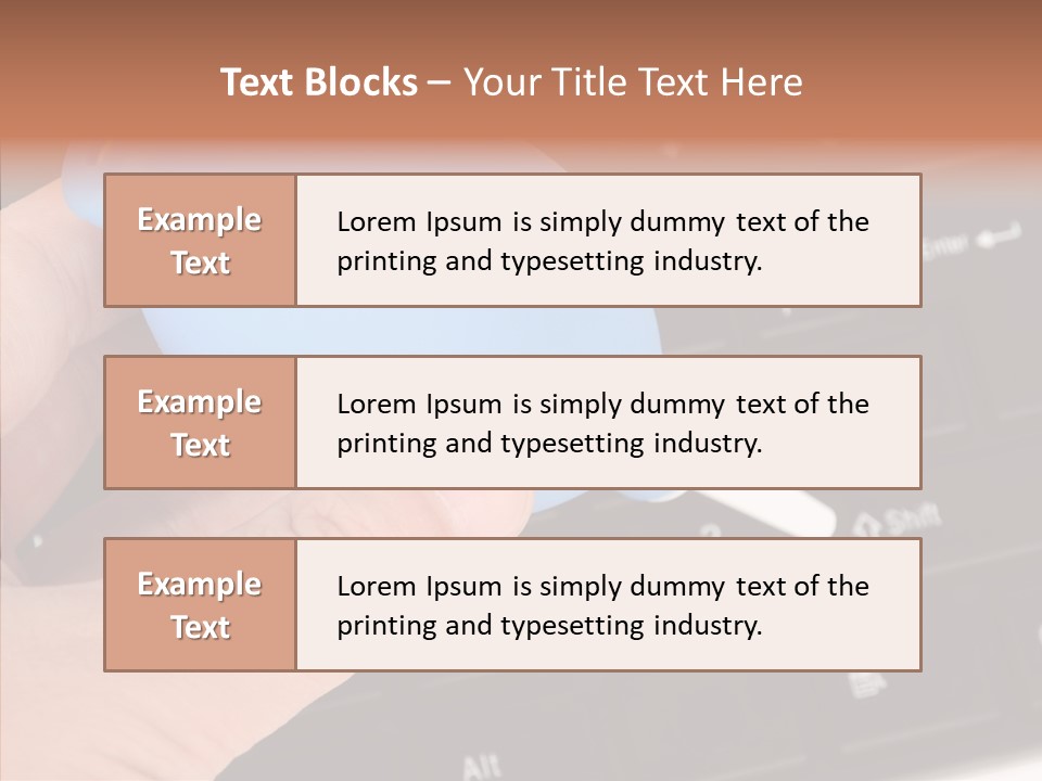 Job Computer Keypad PowerPoint Template