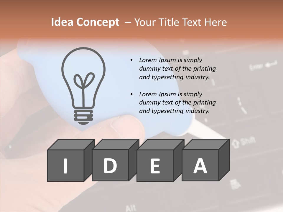 Job Computer Keypad PowerPoint Template