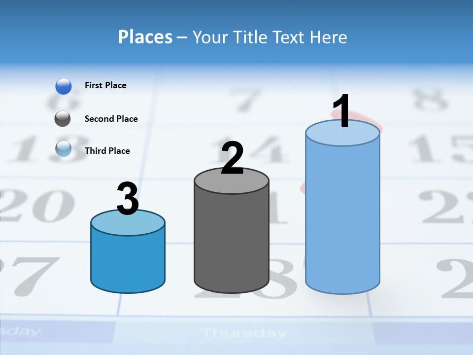 Red Square Calendar PowerPoint Template